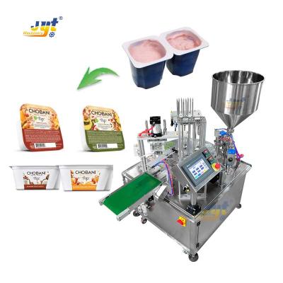 China Work Efficiently Automatic Yogurt Filling Machine Cup Cream Filler Sealing Machine with 2 Year Warranty for sale