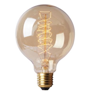 China Classic Decorative Light Bulb Vintage Edison Bulb E27 40W 60W G95 Filament Light Bulb for sale