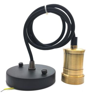 China Industrial Vintage Pendant Light Cords With E27 Metal Lamp Holder for sale