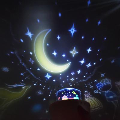 China Portable Creative Children's Night Light Projector Rotating Mini LED Projection Lamp Star Night for sale