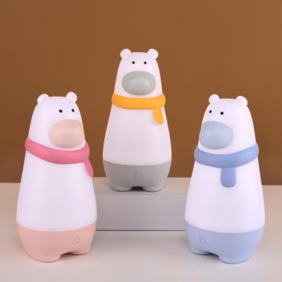 China Innovative Cute Bear Table Kids Bedside Lamp Smart USB Charger Eco - Friendly for sale