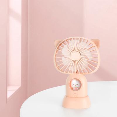 China New Mini Cute Portable Mini Hand Fan USB Dorm Character Desktop Fan Cute Small Desktop Fan Hand Held Fan for sale