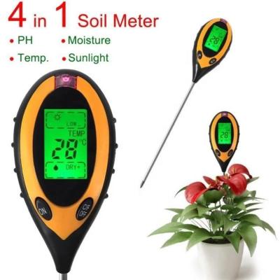 China Plastics and Stainless Metal 4-in-1 Soil Fertility Tester for Garden Farm Greenhouse for sale