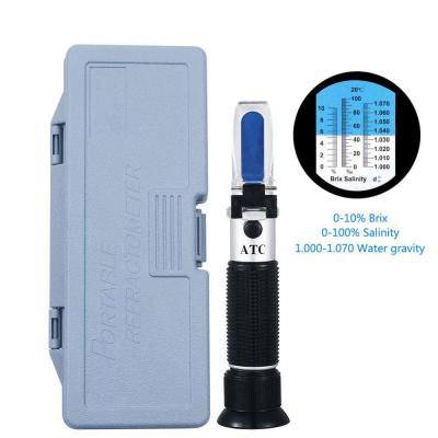 China Draagbare refractometer 0-10%Brix Digitale testmeter 0-100%Zoutgehalte Automatische temperatuur Te koop