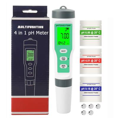 China 4 in 1 Waterproof Water Tester for Aquariums and Hydroponics pH/TDS/EC/Temp Meters for sale