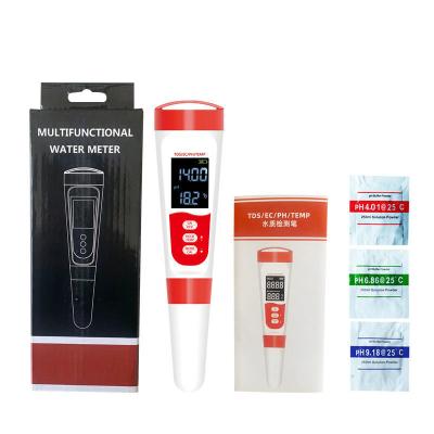 China Mehrfunktions-PH/EC/TDS/TEMP-Meter 4 in 1 Wasserprüfer für Trinkwasser schnell zu verkaufen