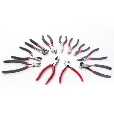 China MULTI FUNCTIONAL All Types American CRV Kind Carbon Steel Plunged Handle Long Nose Diagonal Wire Cutter Pliers for sale