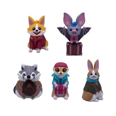 China Plastic Gashapon Capsule PVC Toys For Small Large Animal Animal Wearing Costumes Toy Capsule In Capsul for sale