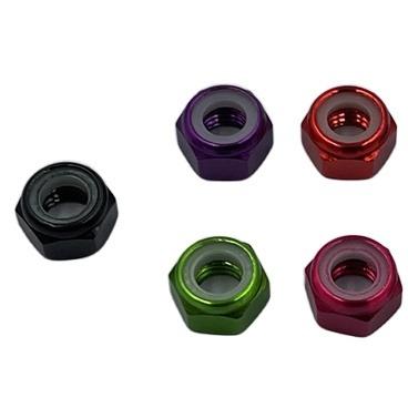 China Aluminum Made In China Long Life Hex Locking Nut Aluminum Alloy Nylon Nut for sale