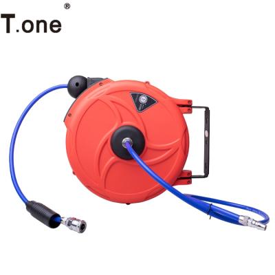 China T.ONE Adjustable High Quality Plastic Retractable Portable Air Hose Reel for sale