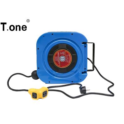 China High Quality Automatic Retractable Wall Mount Reel Hose Reel 10/15/Meters Adjustable Garden Hose Reel Automatic Electric Cable Reel for sale