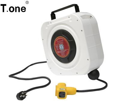 China T.ONE Adjustable 20Meters Hose Reel Wall Mount Automatic Retractable Electric Garden Hose Reel High Quality Cable Reel for sale