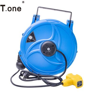 China T.ONE Adjustable 20Meters Hose Reel Wall Mount Automatic Retractable Electric Garden Hose Reel High Quality Cable Reel for sale