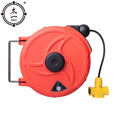 China Factory Price 3 Core 1.5 Adjustable Square Reel Hose Reel Automatic Retractable Electric Wall Mount Reel &cable for sale