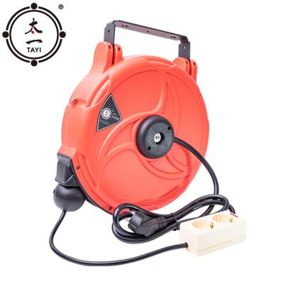 China 15Meters 20 Meters 3 Core 2.5 Square Reel &Cable Hose Reel Automatic Retractable Electric Wall Mount Adjustable for sale