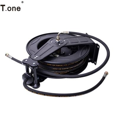 China Hot Sale Adjustable High Pressure Telescopic Metal Garden Truck Industrial Steel Wire Hose Water And Air Hose Cleaning Reel for sale