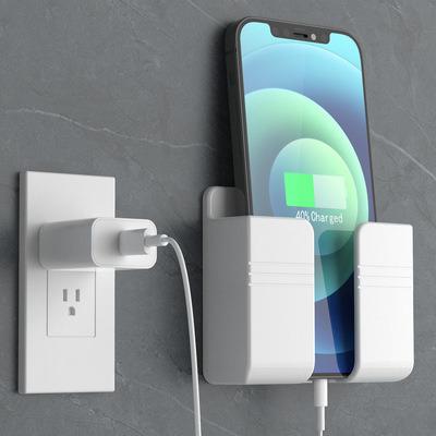 China Fasion Organizer Hot Wall Mounted Wall Mounted Cell Phone Socket Control Mounted Wall Holder Charging Multi-Function Stand Holder for sale