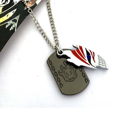 China Alloy Metal Bleach Anime Necklace Carabiner For Fans Of Anime Kurosaki Ichigo Mask Comic Broken Necklace As Gift for sale