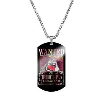 China One Piece Metal Alloy Dog Tags Anime Necklace Carabiner For Fans Anime Nika Luffy Zoro Cartoon Necklace for sale