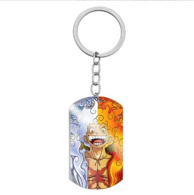 China One Piece Metal Anime Alloy Wanted Order Carabiner Key Chain For Fans Of Anime Nika The Sun God Luffy Alloy Cartoon Key Chain for sale