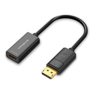 China Car Mindpure DP to hdmi 4k/1080P High Definition Conversion Cable DisplayPort to HDMI Adapter for sale