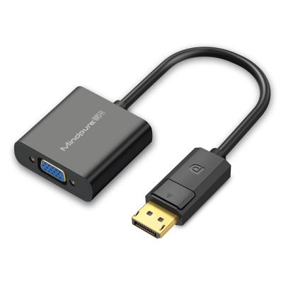 China Car Mindpure DP to VGA Suitable for Desktop Computer Graphics Display Displayport to VGA Adapter Cable Converter for sale