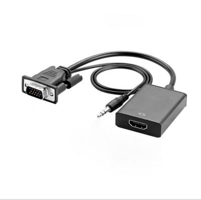 China Car vga to hdmi converter 1080p 60Hz high definition adapter with audio line power supply vga to hdmi for sale