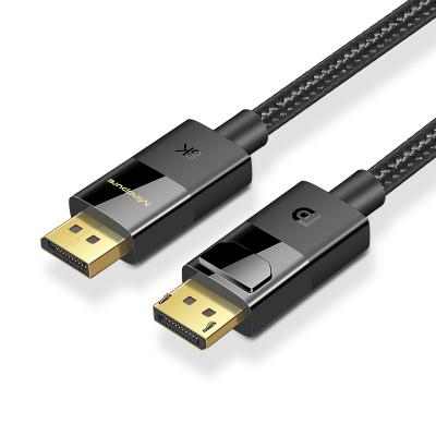 China COMPUTER Mindpure 8K@60Hz Nylon Braided 4k 144hz Tie Down DisplayPort Compatible Cable DP1.4 to DP for Game Streaming PC Monitor Laptop TV for sale