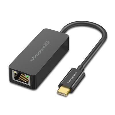 China Desktop/Laptop Mindpure USB C C to RJ45 Gigabit Ethernet Type C to LAN for sale