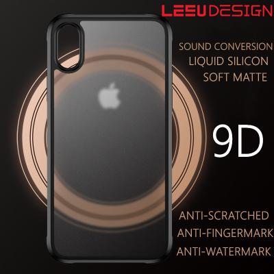 China Fanshion Simple Matte Bumper DESIGN TPU Hybrid PC LEEU Mobile Phone Accessories Hard Back Mobile Case For iphone 11 8 9 plus se2 pro x xr max 7 for sale