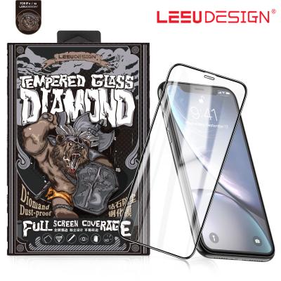 China LEEU Mobile Phone 3D DESIGN Curved Tempered Glass Screen Protector 9H Anti Dust For iphone 11 pro xr plus max s20 p40 7 8 x xs for sale