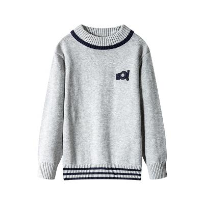 China 2021 Children's Soft Boy's Sweater Boy's Sweater Boy's Half High Pure Cotton Print Sweater for sale