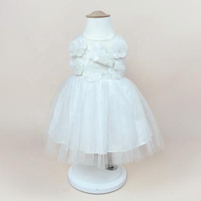 China Breathable pure white baby dresses girl princess dress wedding dress ball gown flower decoration baby dress for sale