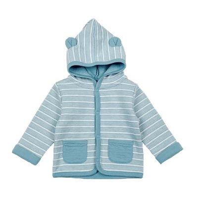 China OEM Breathable Custom Baby Stripe Newborn Kid Clothes Wholesale Small Baby Clothes 100% Cotton With Hood for sale