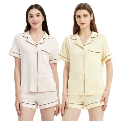 China Women QUICK DRY Cotton Pijamas Summer Sleepwear Bamboo Pajamas for sale