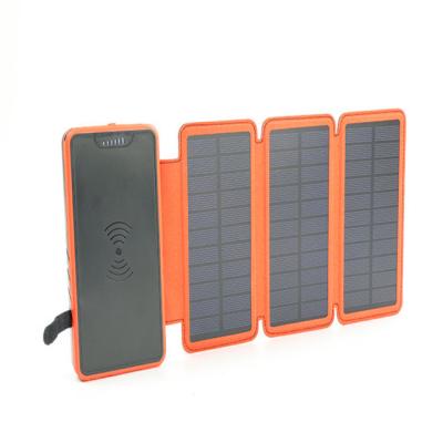 China 16000mAh Power Bank 16000mAh Solar Panel Fast Wireless Charging Wireless Power Bank for sale