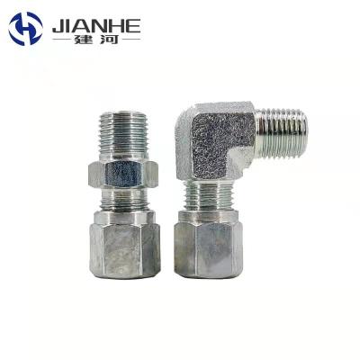 China Steel Male Connector For Centralized Lubrication System Threaded Sleeves Hydraulic Hose Connection Fittings for sale