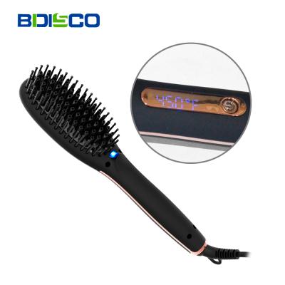 China Professional Hotel Hair Straightening Brush With Anion For All Hair Types Hair Brush for sale