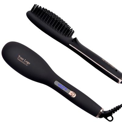 China Bidisco 450F Home Ionic Hair Brush Hair Straightening Sweep Fast Ceramic Hair Straightener Brush for sale