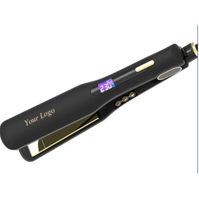 China Anion Straightening Rose Gold Color Flat Iron Titanium Flat Hair Straightener for sale