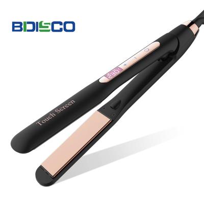 China Large 1.5 Inch LCD Screen Ionic Hair Straightener Touch Screen LCD Flat Iron With Touch Screen Function for sale