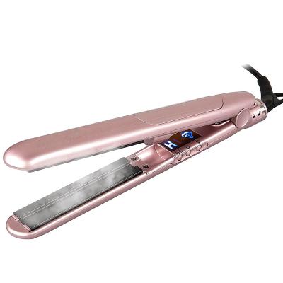 China Hotel Upgraded ETL Certificate Rose Gold Steam Hair Straightener Flat Iron Styler Machine for sale