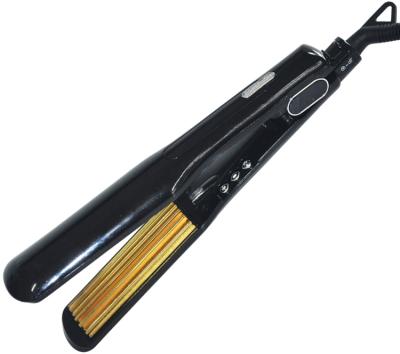 China Professional Wholesale Ceramic Hair Straightener Hair LCD Temperature Display Zig Zag Flat Irons for sale