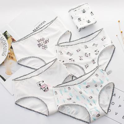 China Antibacterial Wholesale 2-10 Years Briefs Cute Kids Girls Cartoon Underwear Printing Briefs for sale