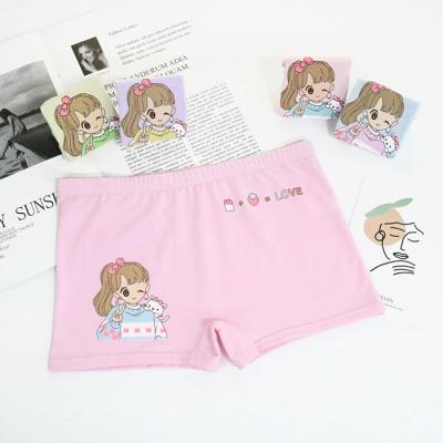 China Wholesale antibacterial 4-12 years old lovely cartoon printing material TC little girls underwear for sale