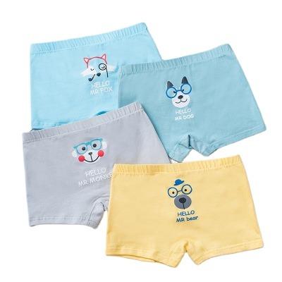 China Hotsale Cute Printing High Quality Pure Cotton Boy Underwear Antibacterial 4-12 Years Old Boy for sale