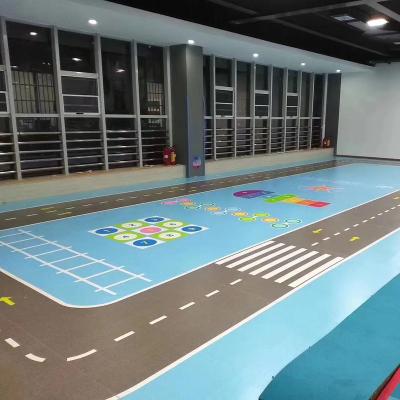 China Fitness room Non-slip plastic floor Home gym rubber floor Gym mat rubber floor for sale