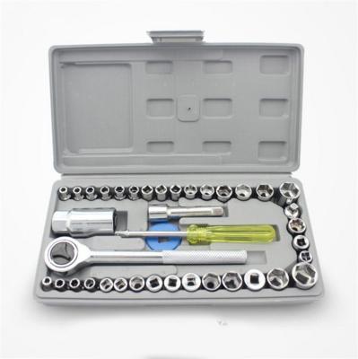 China Car Repair 40pcs/Set High Quality 40pcs Steel Combination Socket Wrench Set Screwdriver Hand Tools Ratchet Screwdriver Kit for sale