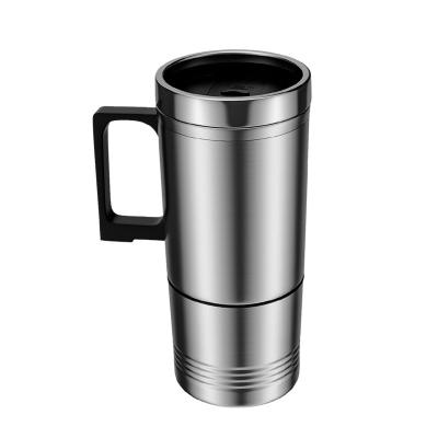 China Heating 12v 124v 300ml Car Mug Heating Cup Car Heated Mug Cooling And Heating Stainless Steel Car Cup Holder for sale