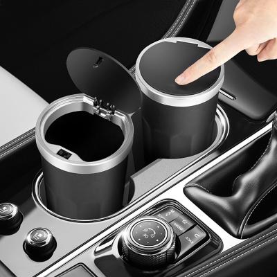 China Business Hot Selling Multifunction Waterproof Mini Trash Can Car Garbage Box Car Trash Can With Lid for sale